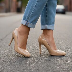 LK Bennett Women's Beige Patent Heels